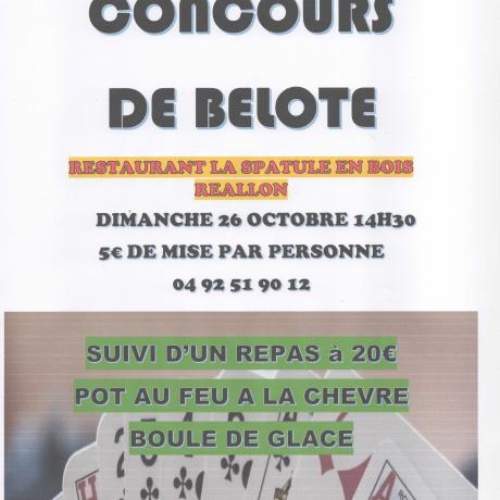 Concours de belote REALLON - Concours de belote REALLON