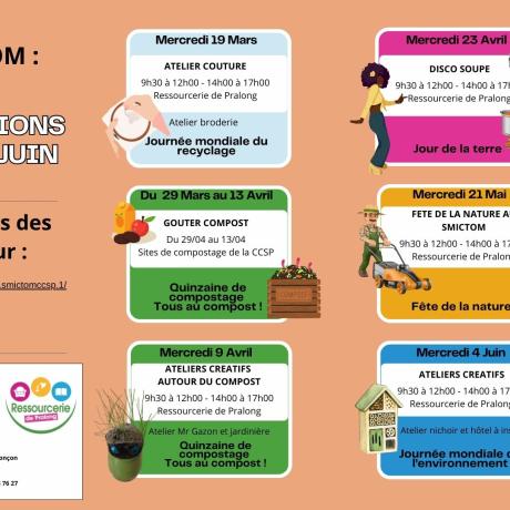Programme des animations SMICTOM - 1er semestre 2025