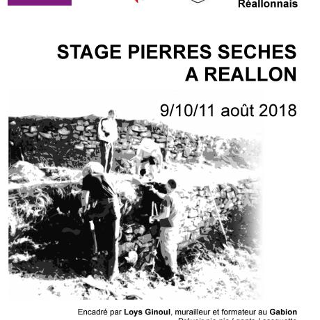 stage pierres sèches réallon