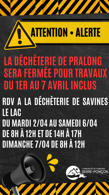 Fermeture déchèterie